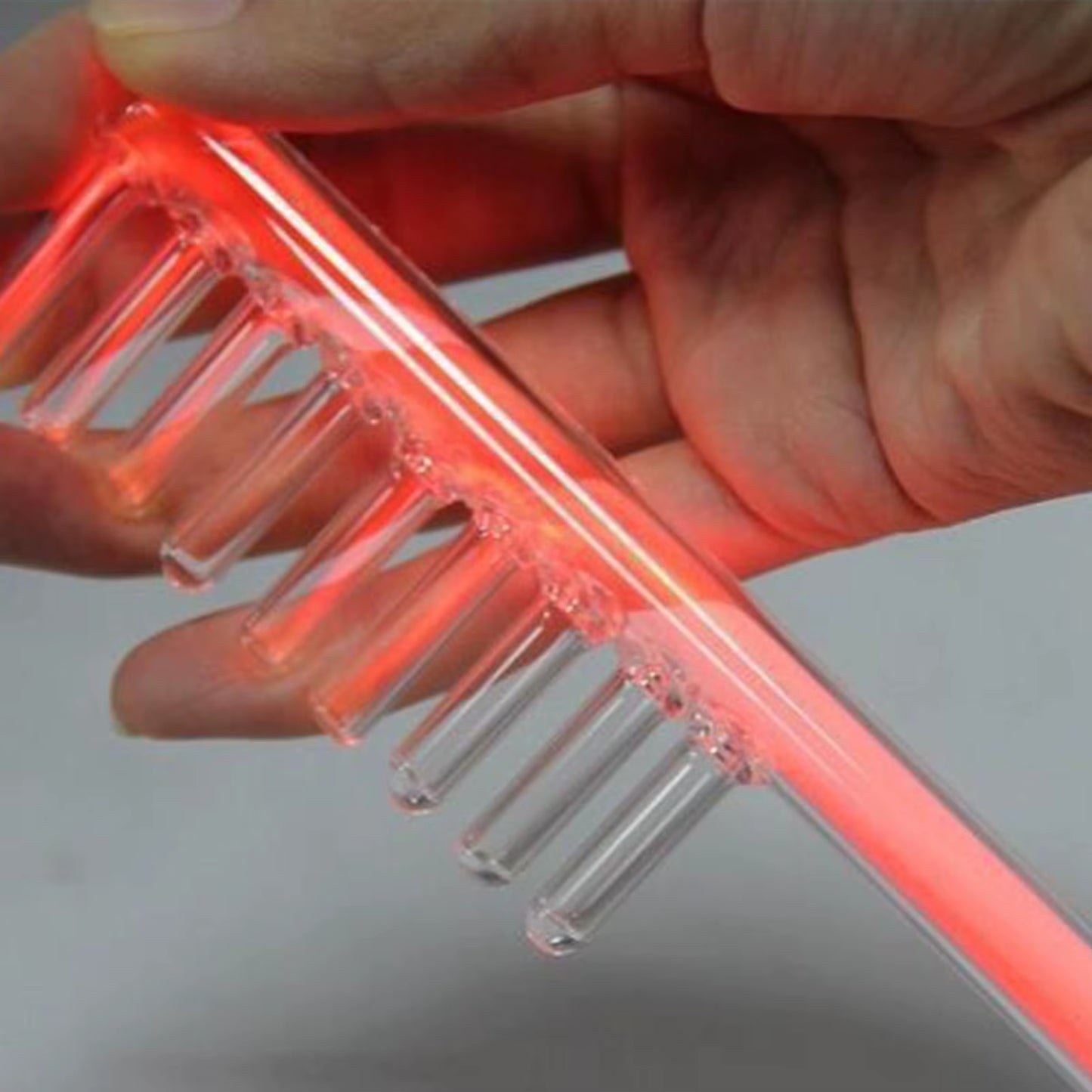 Skin Therapy Wand High Frequency Comb Tube Mite Removal Acne Treatment Facial Machine for Facial Care Plastic Glass